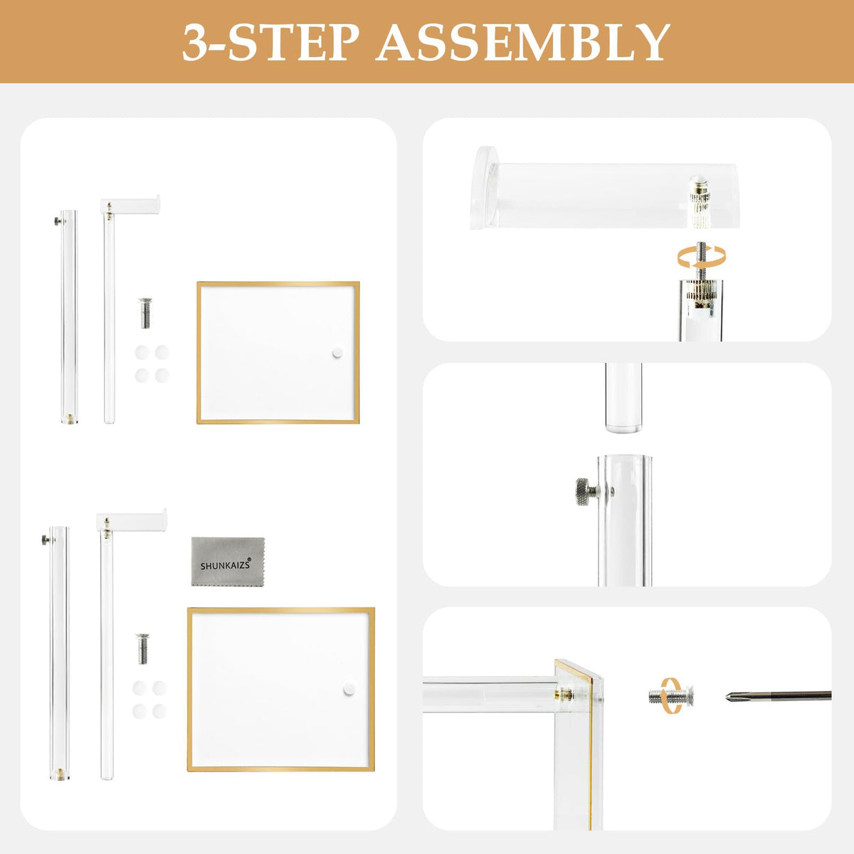 SHUNKAIZS included setup tools ensure fast, tool-free assembly.