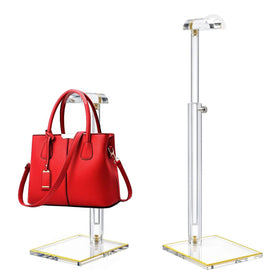 SHUNKAIZS purse display stand, adjustable height, ideal for compact boutique displays.