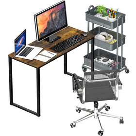 SHW Mission 32-Inch Desk compact design maximizes workspace in dorm rooms or apartments.