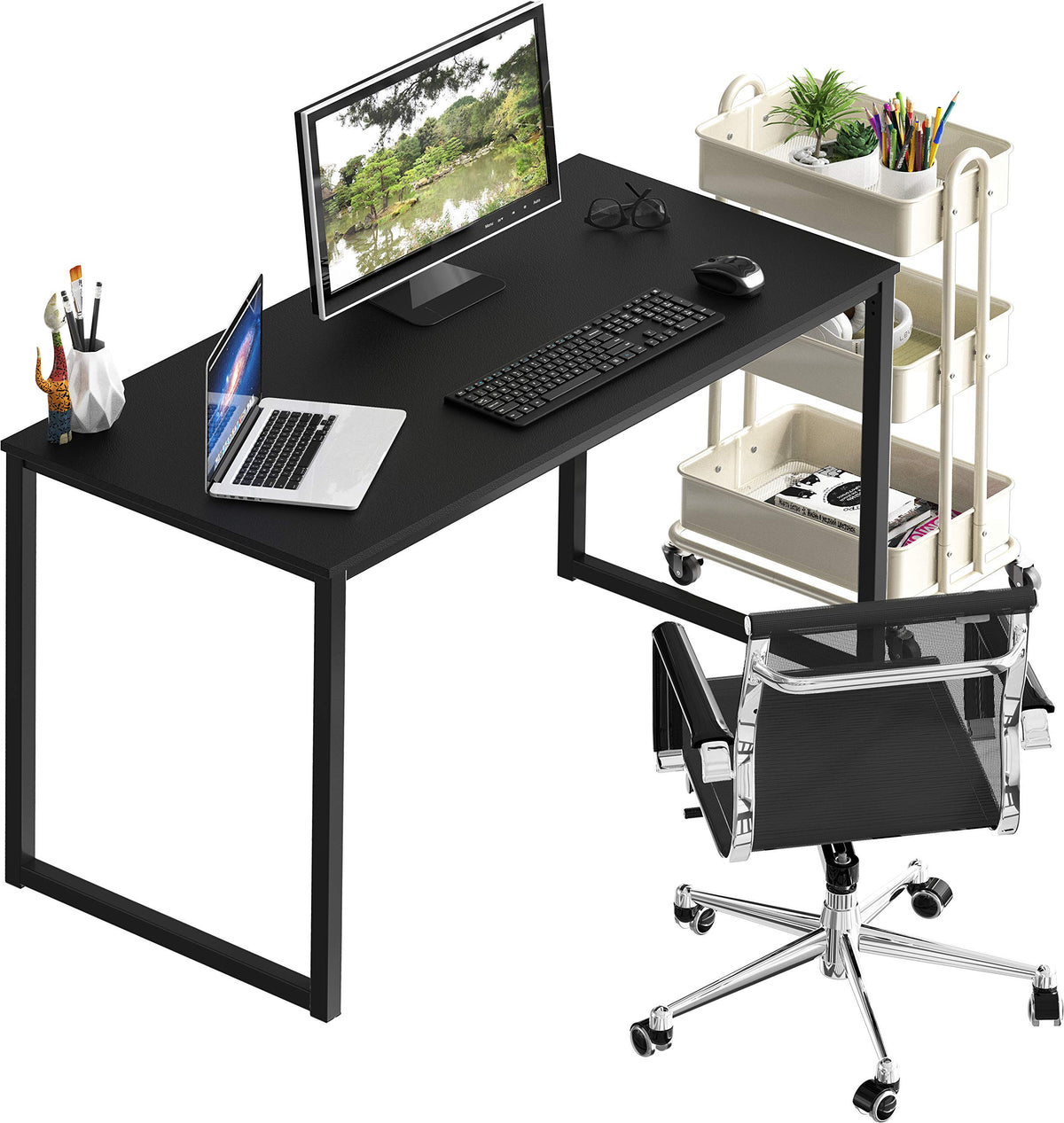 SHW Mission desk compact design suits small spaces.