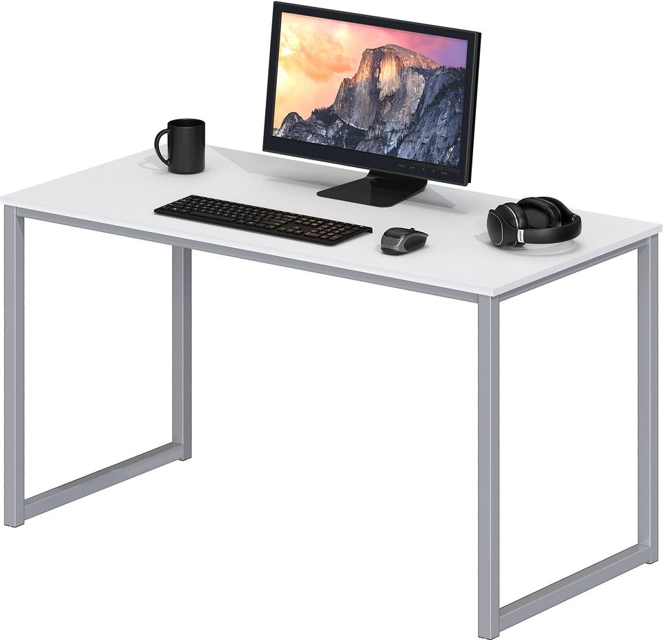 SHW Mission 40inch desk front view white for space-saving home office