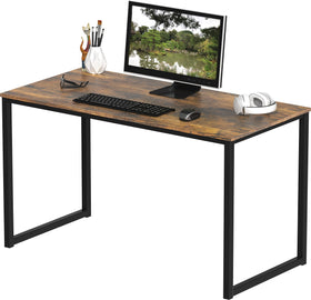 SHW Mission 40-inch desk in rustic brown for compact home office