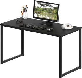 SHW Mission 40-Inch Desk top view, ample surface for laptop and monitor setup