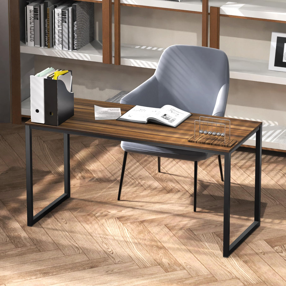 SHW Mission desk packaging with instructions supports quick assembly.
