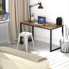 SHW Mission desk in a home office setup demonstrates efficient workspace