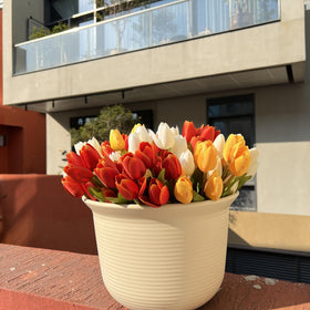 Shyshining artificial tulips outdoor pack 06 low-maintenance decorative option.