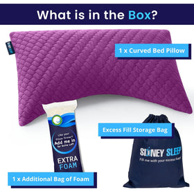 Sidney Sleep pillow with removable cover for easy washing and quick refresh.