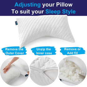 Sidney Sleep curved design for side and back sleepers cradles the neck softly