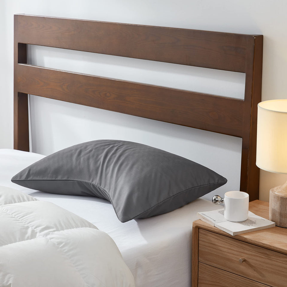 Sidney Sleep curved pillow cover with full-length zipper for easy removal and secure support.