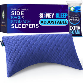 Sidney Sleep durable pillow construction resists flattening and sagging over time.