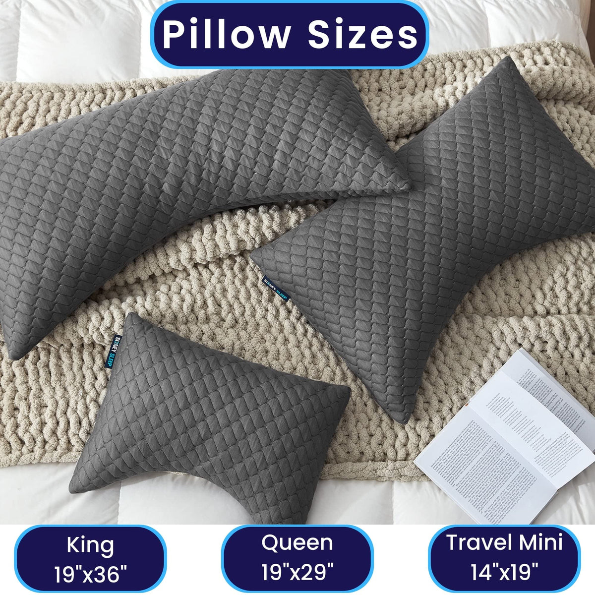 Sidney Sleep mini compact-grey-fabric blends with luggage for discreet travel comfort.