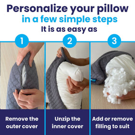 Sidney Sleep neck cradle curve supports alignment for side and back sleepers