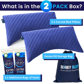 Queen size Sidney Sleep pillow measuring 19 by 29 inches