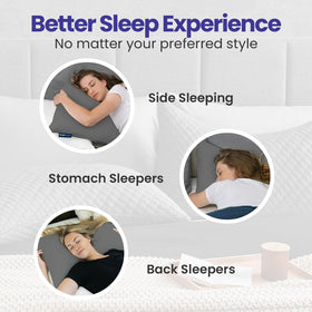 Sidney Sleep removable machine-washable pillowcase for easy cleaning and freshness.
