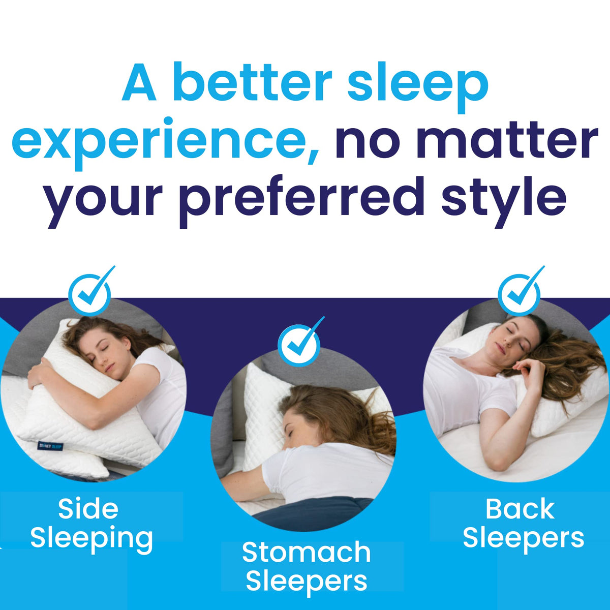 Sidney Sleep side and back sleep use demonstrates flexible, customizable comfort