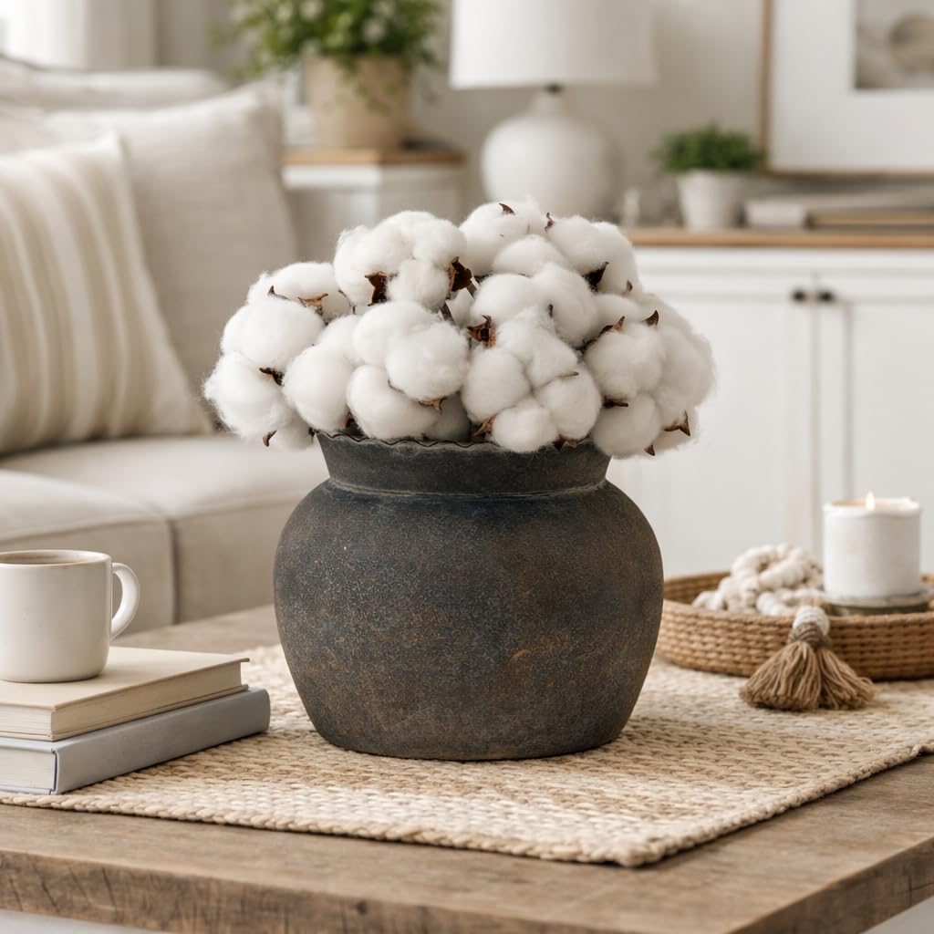 SIDUCAL terracotta vase with a 5-inch height suits rustic spaces