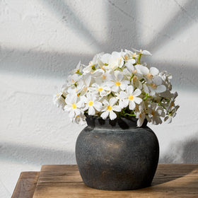 SIDUCAL ceramic vase with lace wide mouth enhances fresh florals