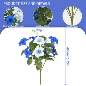 SIECCY petunias blue-white outdoor arrangement in porch planter, maintenance-free