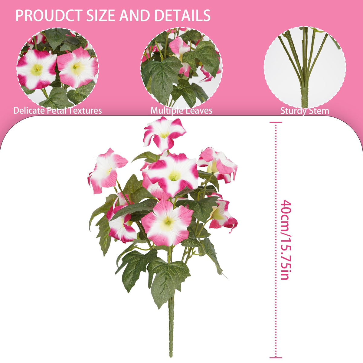 SIECCY artificial petunias front door display with maintenance-free charm