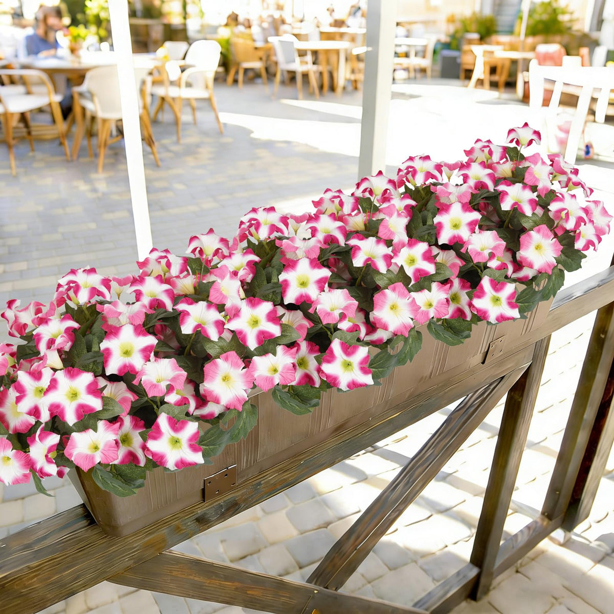 SIECCY petunias patio container display for easy outdoor décor