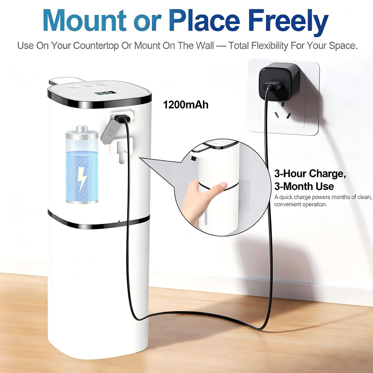 Compatible with dish soap, hand soap, shampoo, and more.