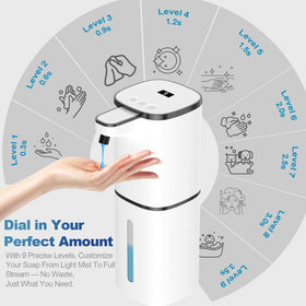 Flexible placement: wall-mount or tabletop with Sigerio dispenser.