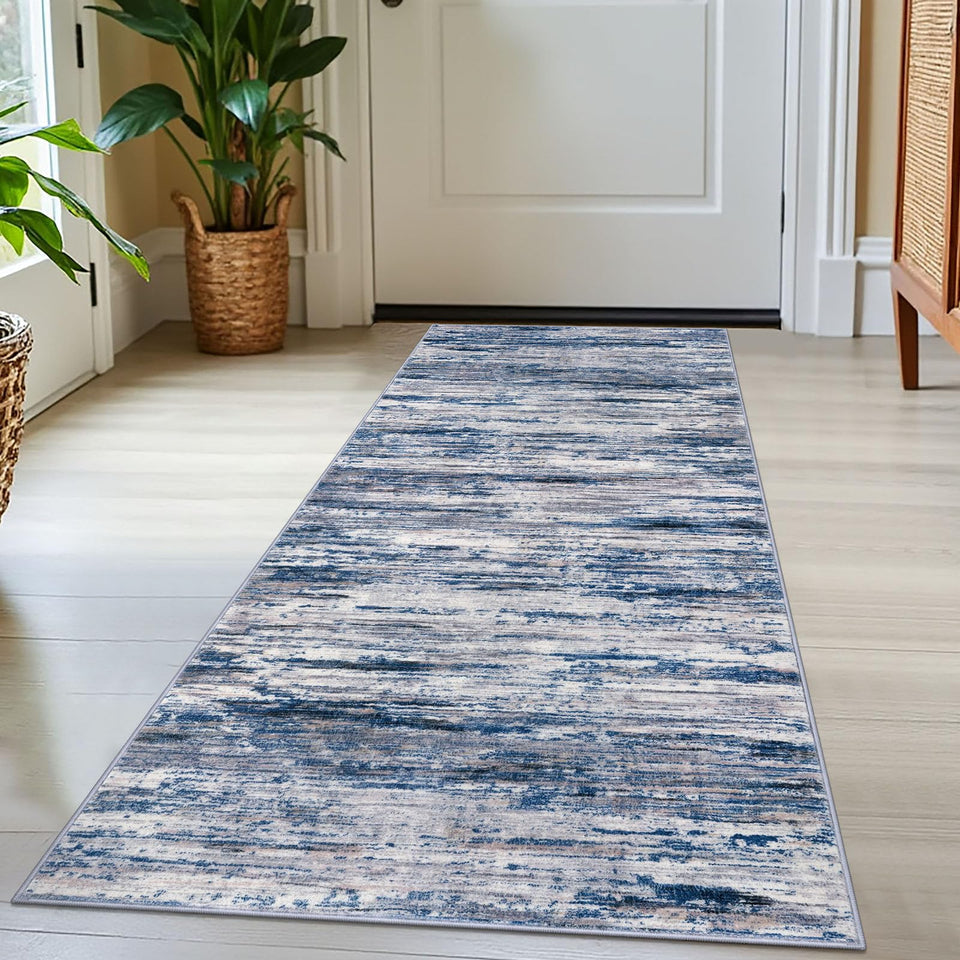 SIILOOM 2x5 runner rug texture close-up showing plush underfoot comfort.
