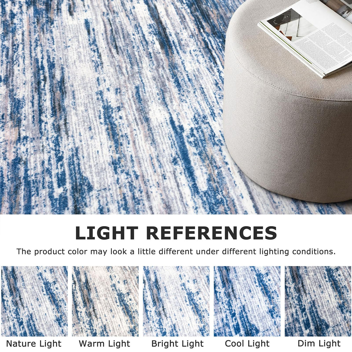 SIILOOM washable polyester rug for easy cleaning and maintenance.