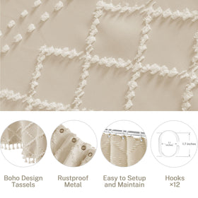 Siiluminisoy 12-hook set enables quick, secure curtain installation.