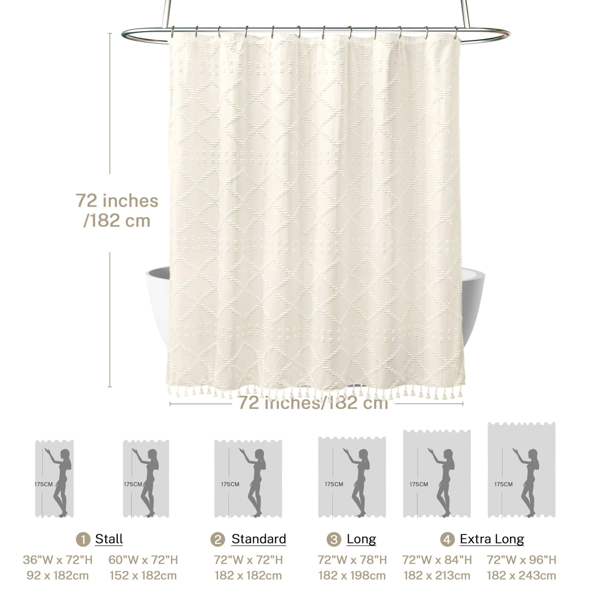 Siiluminisoy Cream Boho curtain fabric weave close-up highlighting quality material.