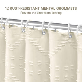 Siiluminisoy Cream Boho curtain machine washable for easy care and cleaning.