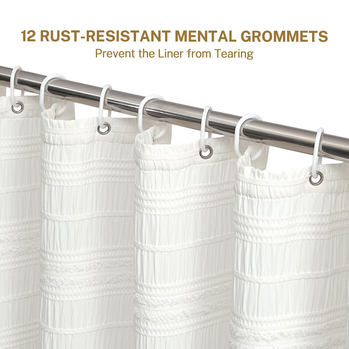 Siiluminisoy farmhouse style curtain suits various bathrooms