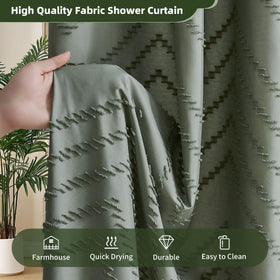 Siiluminisoy sage green curtain is machine washable for easy care.