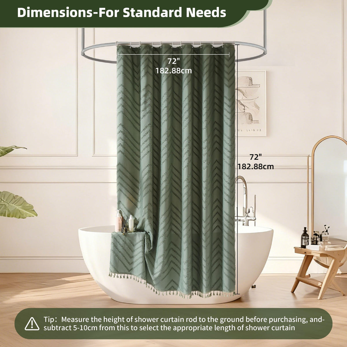 Siiluminisoy sage green curtain uses durable polyester fabric for daily bathroom use.