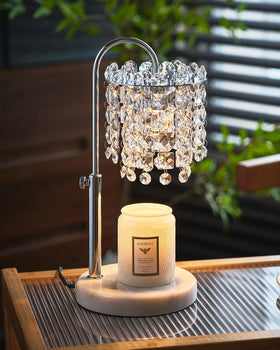 SIJIHOME crystal candle warmer lamp with crystal shade for vibrant ambience