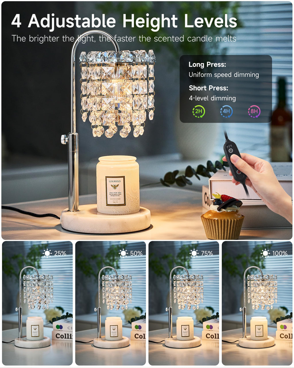 SIJIHOME dimmable control for adjustable fragrance and melt speed