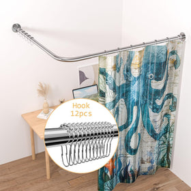 Sikaiqi includes 12 shower curtain rings for immediate use.