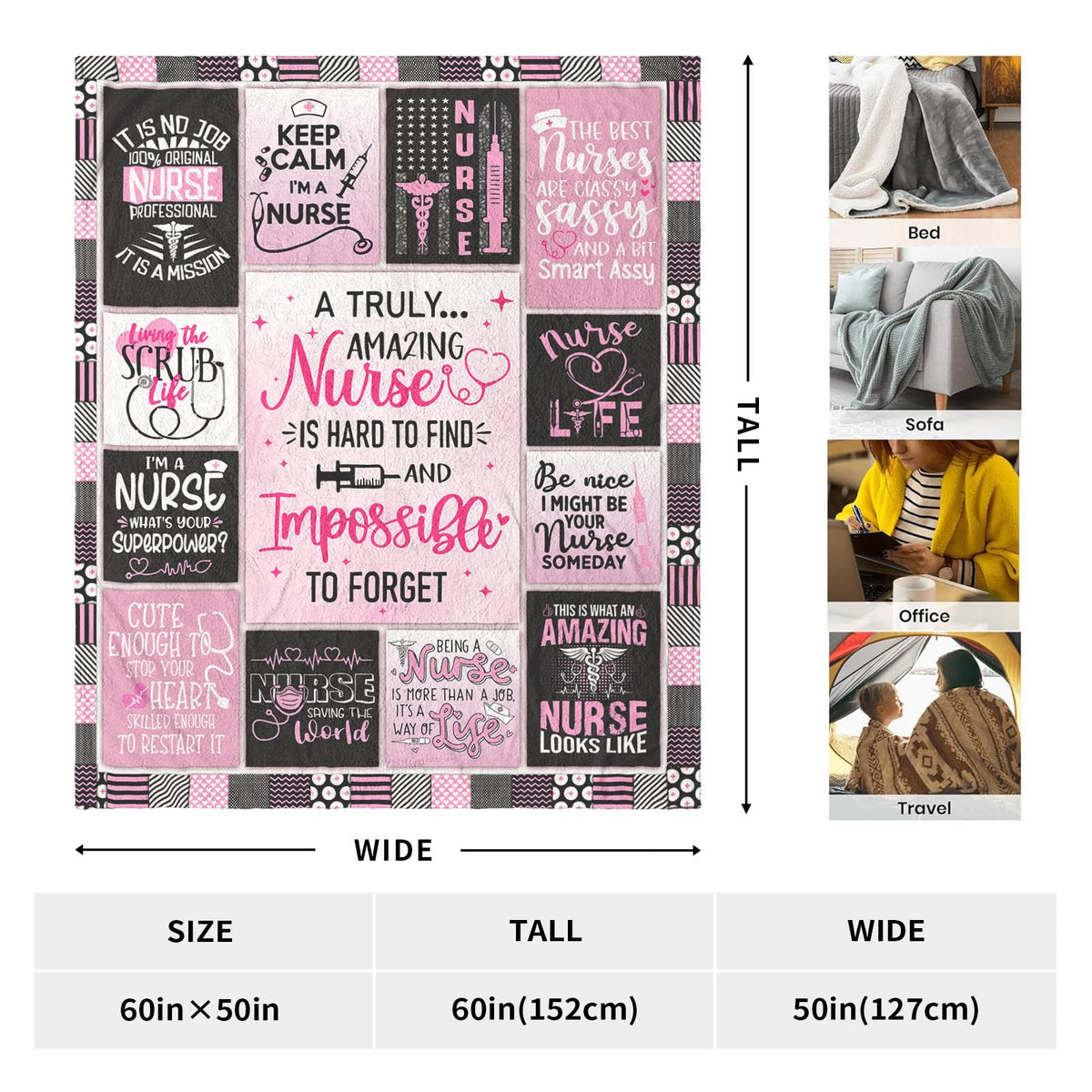 SIKLTY nurse blanket gift-ready packaging appealing to nurses