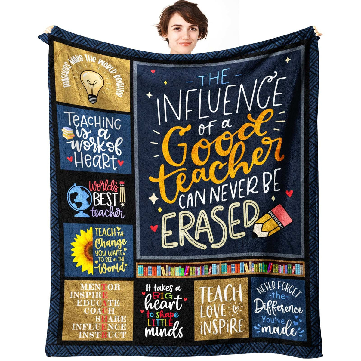 SIKLTY teacher gift blanket 60x50 folded, ready for gifting