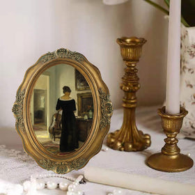 SIKOO vintage frame featuring flower carvings adds elegant décor.
