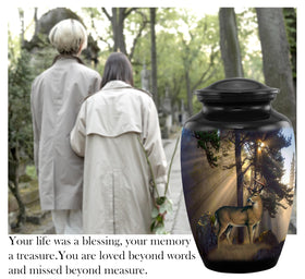 SILENT GOODBYES full-size urn 200 lbs, designed for lasting protection and respectful display.