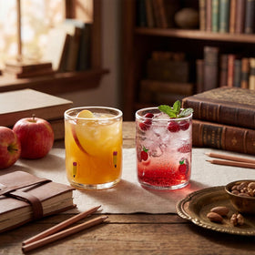 SiliFine apple-pencil design juice glass is ideal for kid-friendly party tables