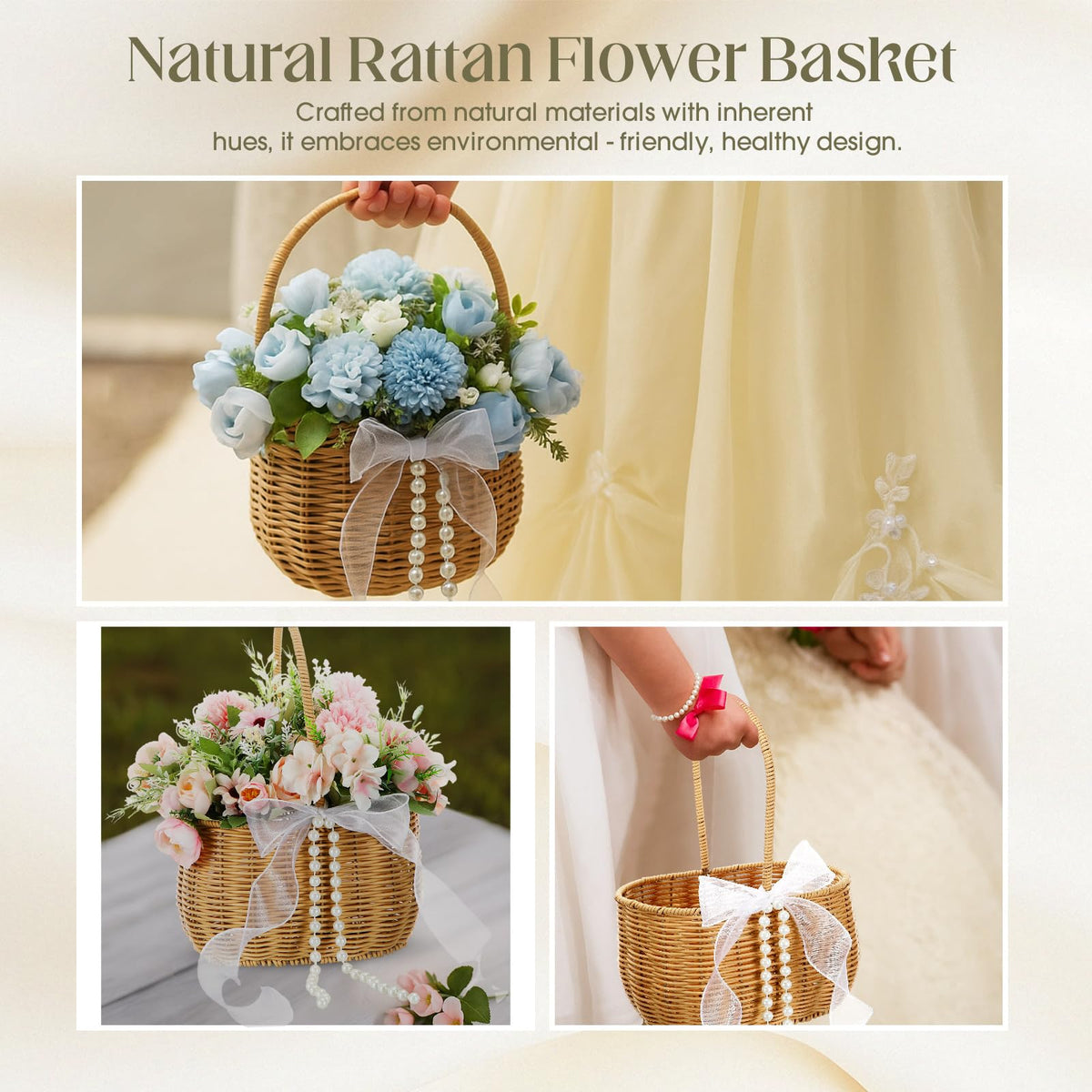 SiliFine natural willow material highlights handcrafted sturdy design.