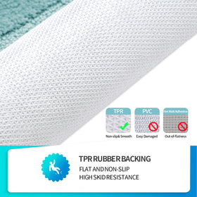 SiliPacks machine-washable rug simplifies cleaning after spills.