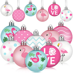 Silipull flamingo ornaments pink ball for bright summer tree decor