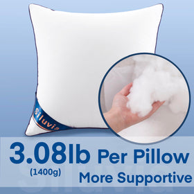 Siluvia white cotton cover on decorative pillow for couch comfort