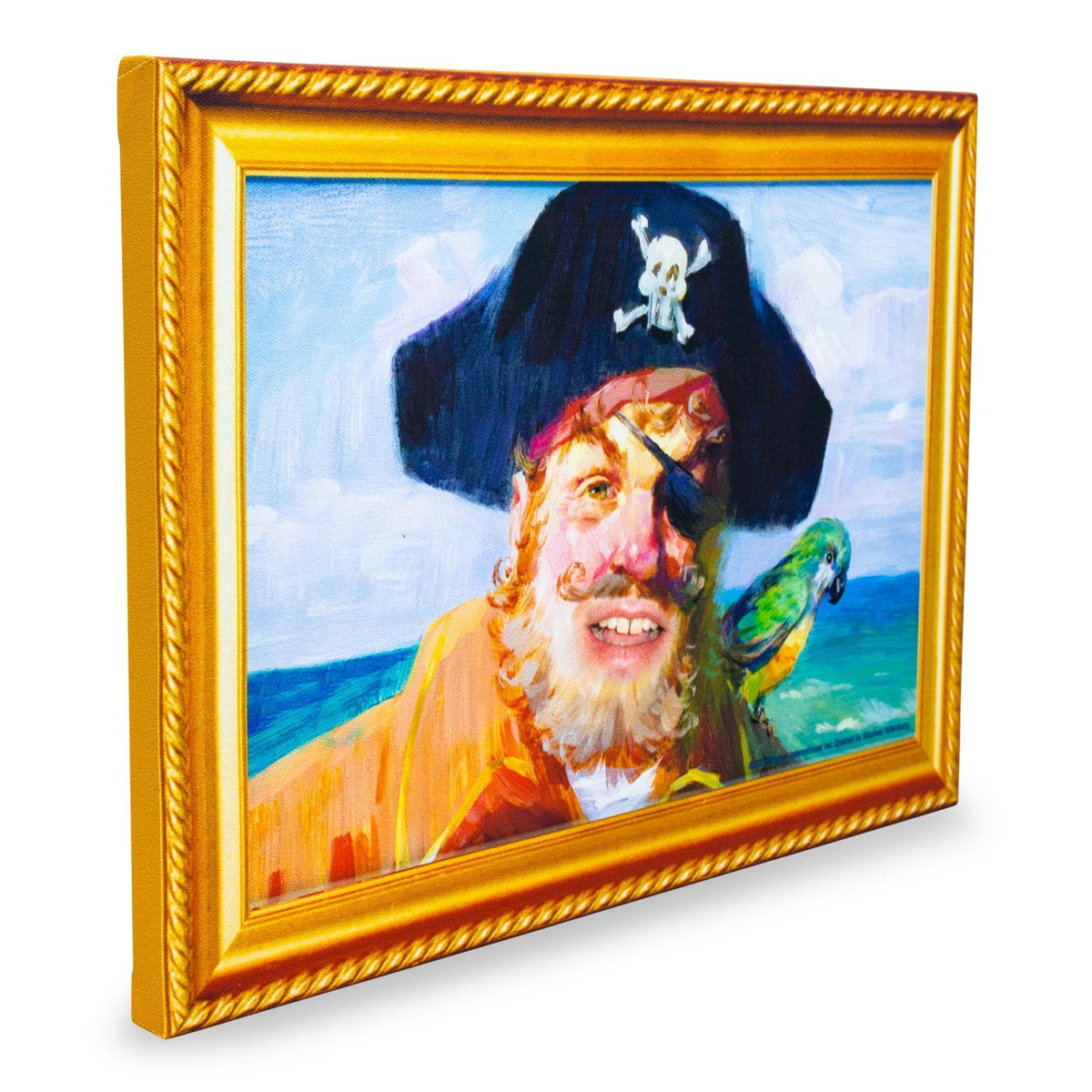 Silver Buffalo Captain Painty parrot-on-shoulder detail brightens shelves