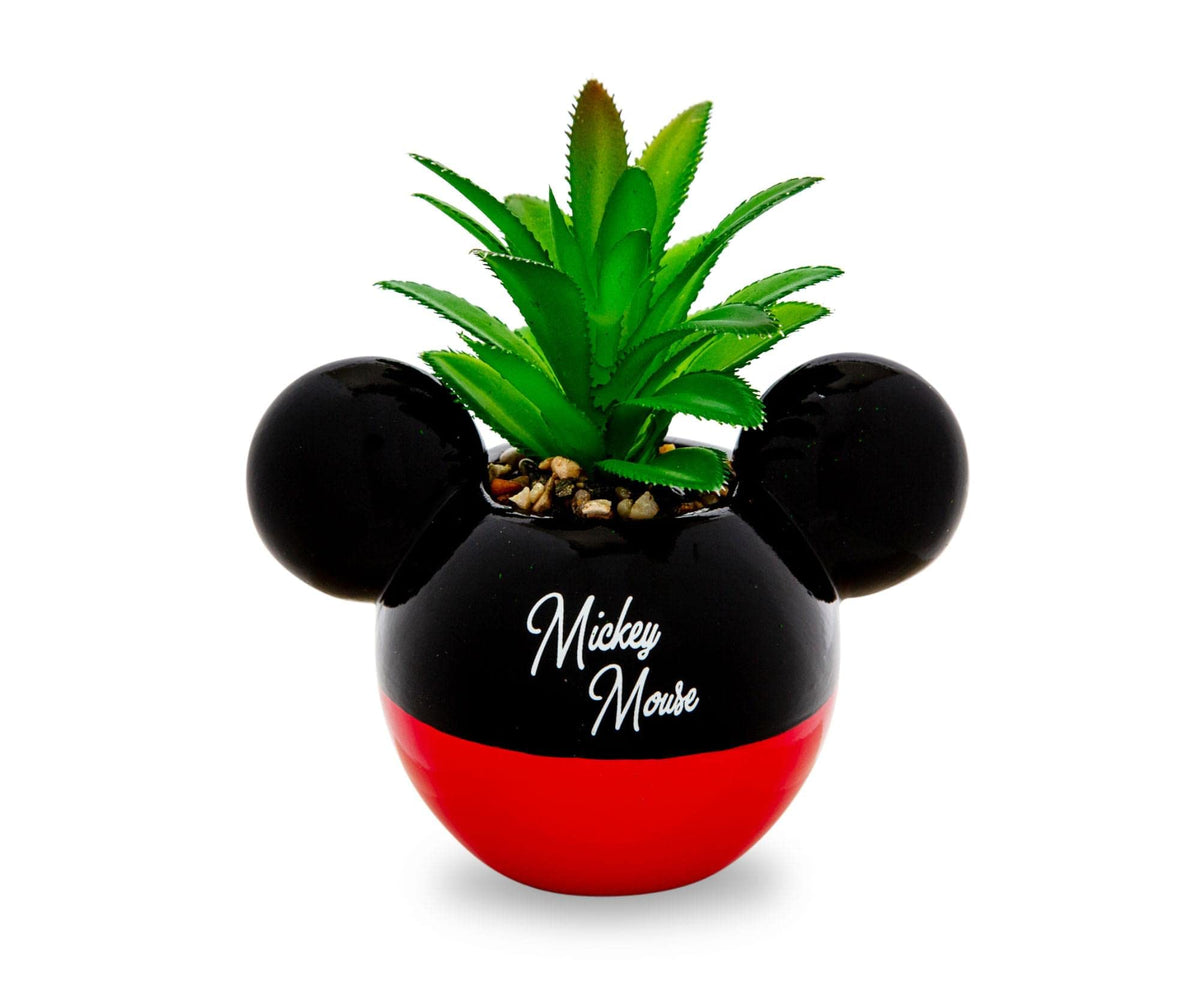 Silver Buffalo ceramic planter ear detail highlights iconic Disney style on a compact piece.
