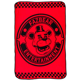 Silver Buffalo Fazbear blanket logo design for official merch fans.