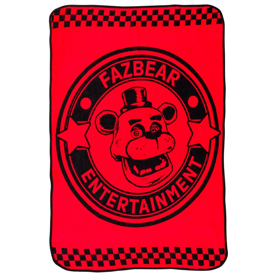 Silver Buffalo Fazbear blanket logo design for official merch fans.